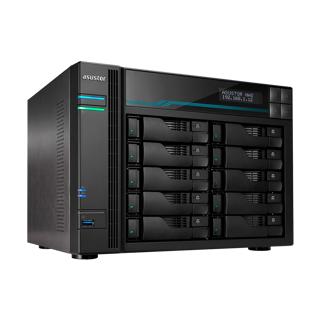 Asustor AS7110T 10 Bay NAS, Intel 9th Xeon E-2224 3.5GHz Quad-core (Up to 4.6GHz), 8GB DDR4, 2.5GbE 
