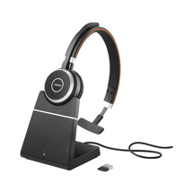 Jabra Evolve 65 SE MS Mono with Jabra LINK 390 USB-A and Charging Stand